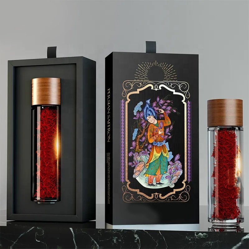 Custom Printed Luxury Design Fancy Gift Packaging for Saffron Box