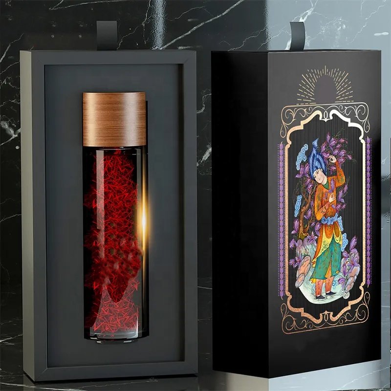 Custom Printed Luxury Design Fancy Gift Packaging for Saffron Box