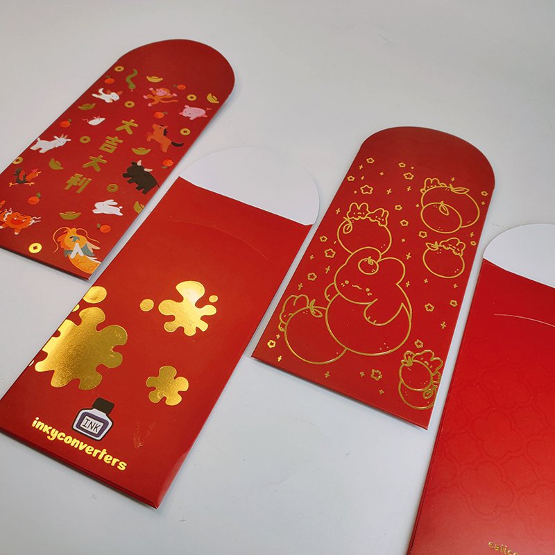 Pretty paper or transparent customized foil printable envelopes for packaging