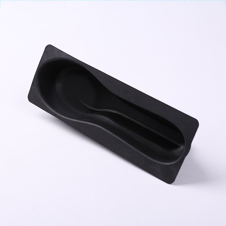 Custom Design Biodegradable Recycled Packing black Molded Pulp Kraft Packaging Paper Pulp Tray