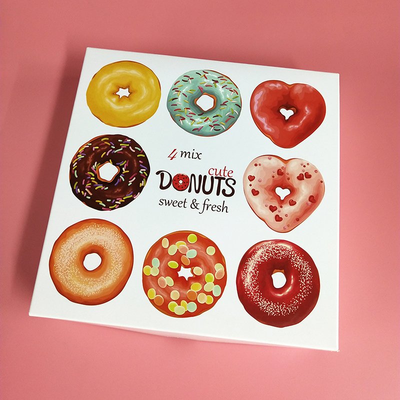 Thickening donut packing box cake pastry box baking packaging disposable takeout paper box for packing dessert
