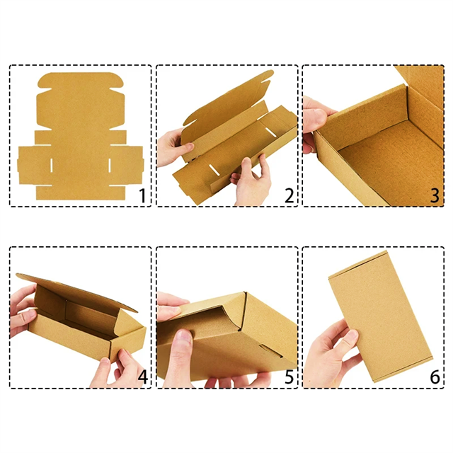 Customized transportation corrugated packaging paper box die-cutting cosmetics and skincare products brown packaging paper box