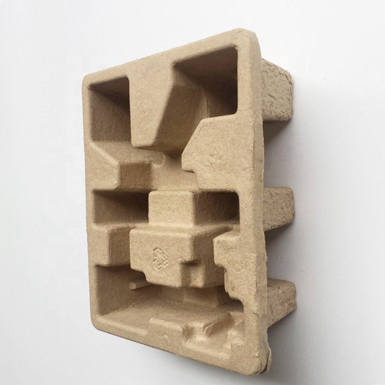 Biodegradable shipping tray molded pulp electronic product packaging tray pulp paper packaging tray manufacturer
