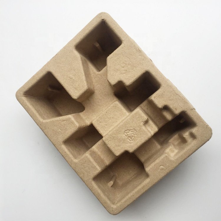 Biodegradable shipping tray molded pulp electronic product packaging tray pulp paper packaging tray manufacturer