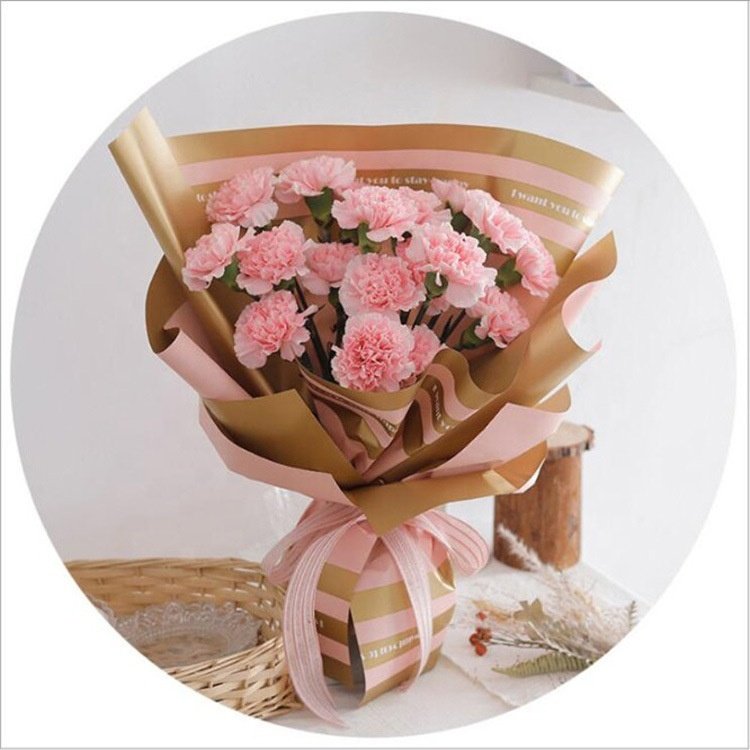 High quality thickened two-colour new packaging paper premium bouquet flower wrapping paper for Valentine's Day