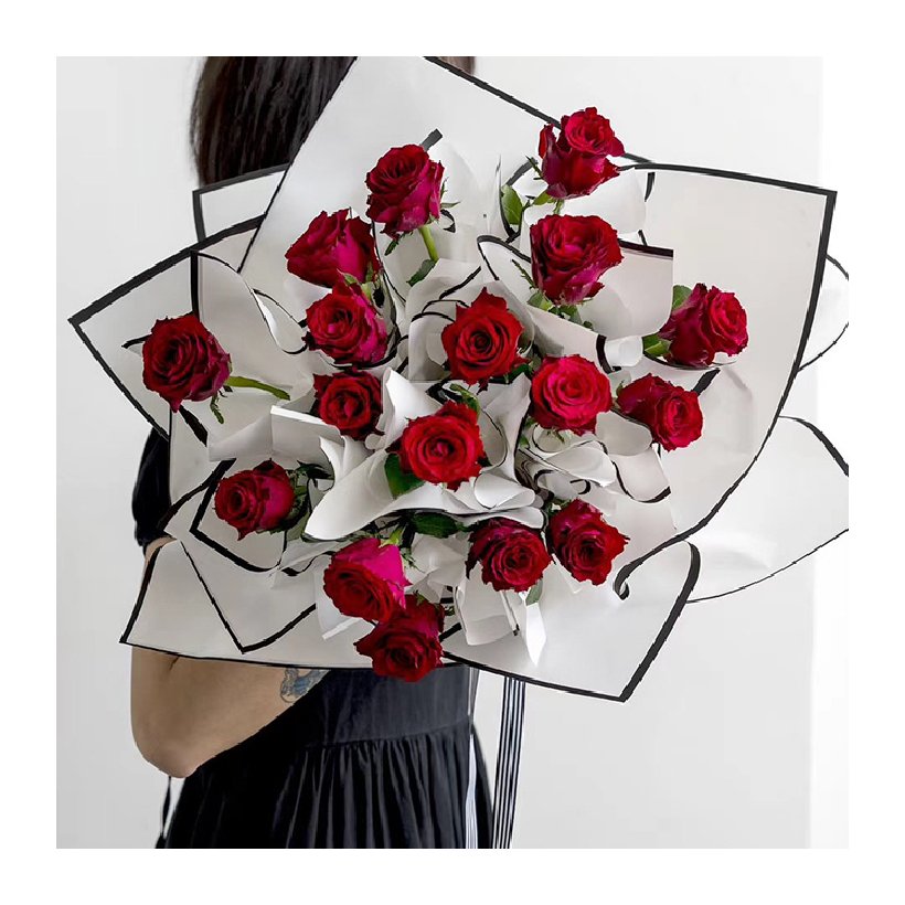 Fresh Flower Wrapping Paper square flower wrapping papers pure color waterproof bouquet packaging paper Florist Supplies