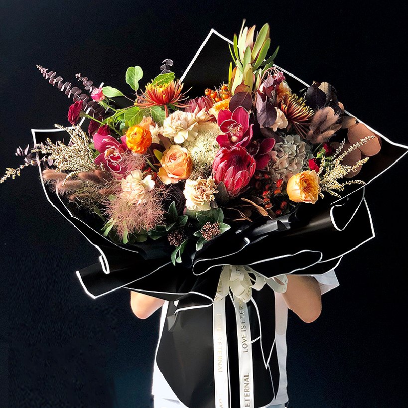 Fresh Flower Wrapping Paper square flower wrapping papers pure color waterproof bouquet packaging paper Florist Supplies