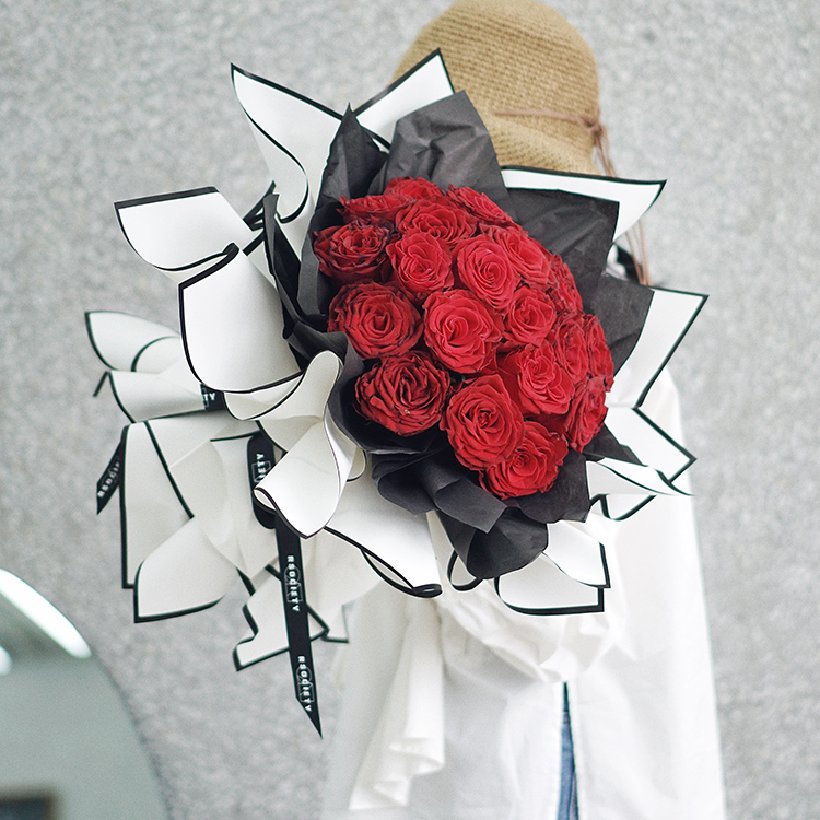 Fresh Flower Wrapping Paper square flower wrapping papers pure color waterproof bouquet packaging paper Florist Supplies