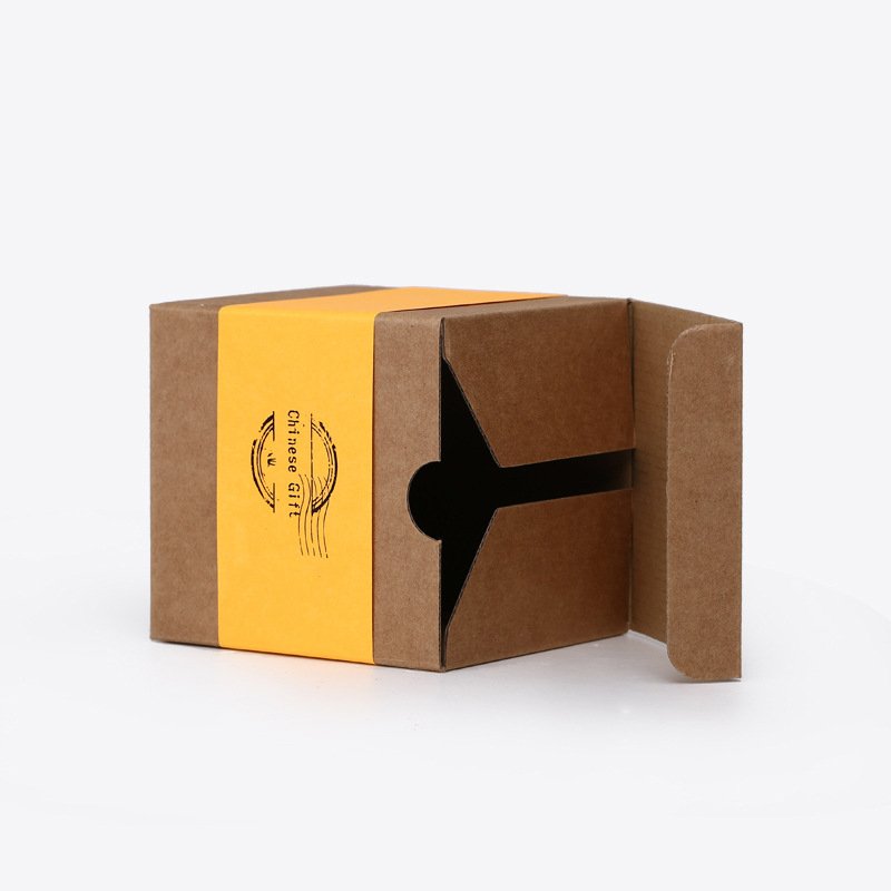 Custom Cheap Foldable Tealight Folding Paper Candle Soap Jar Holder Box Folding Packaging Corrugated Kraft Paper Candle Box