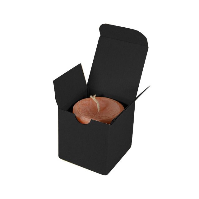 Custom Cheap Foldable Tealight Folding Paper Candle Soap Jar Holder Box Folding Packaging Corrugated Kraft Paper Candle Box