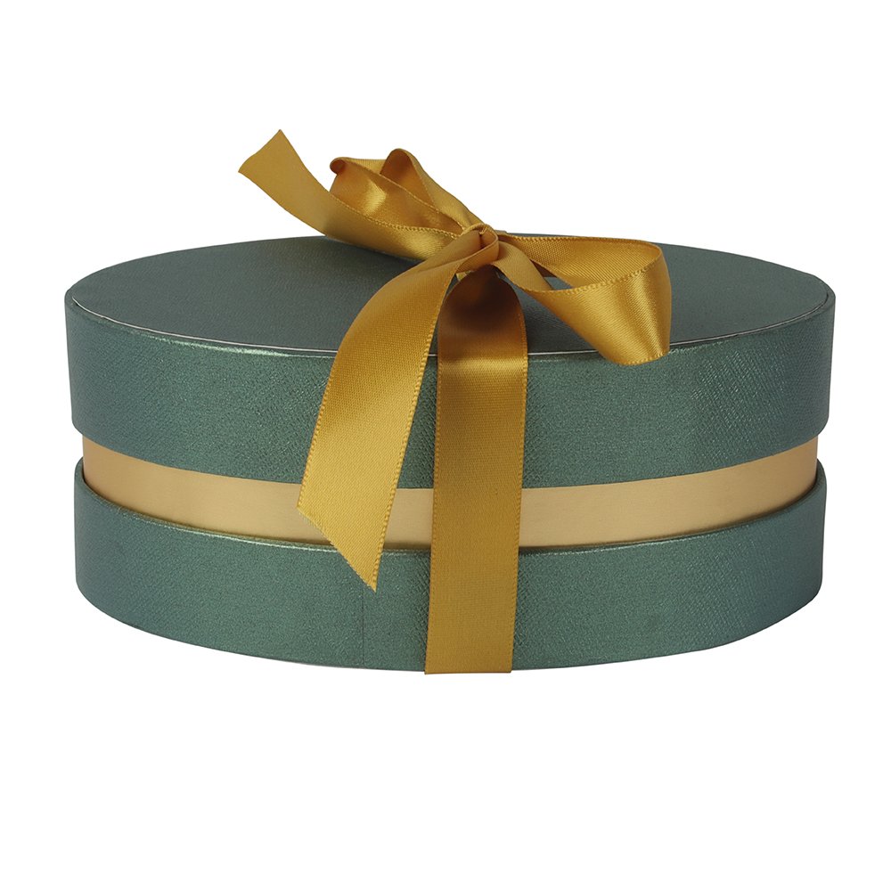 Oval Box Flower Round Paper Box Lid Decorative Christmas Paper Packaging Gift Box With Ribbon