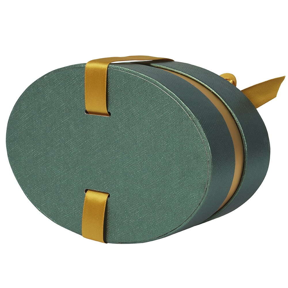 Oval Box Flower Round Paper Box Lid Decorative Christmas Paper Packaging Gift Box With Ribbon