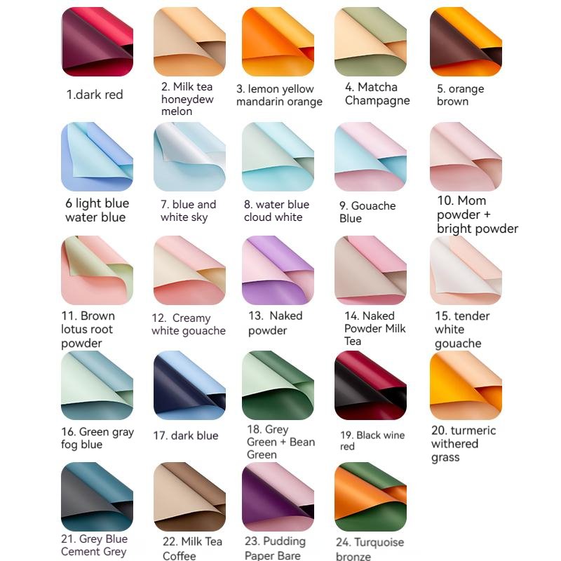 Two-color Gift Packing Wrapping paper For packaging Floral Custom Bouquet Wrapping Tissue paper Flowers Wrapping paper