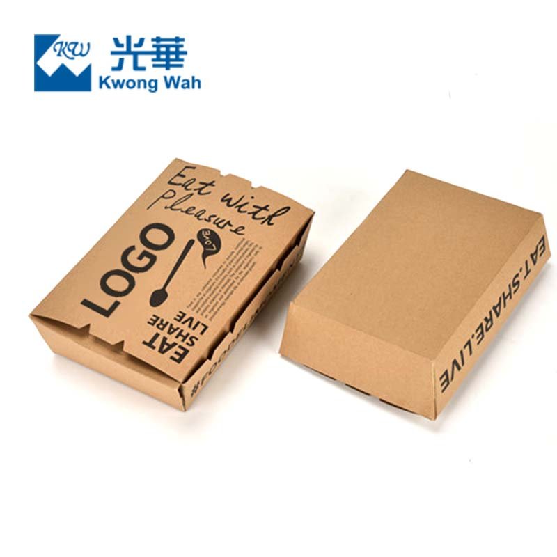 Hot sale rectangle biodegradable takeaway paper boxes packaging cardboard fast food boxes