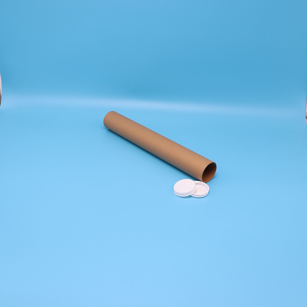 Factory customized size Plastic cover poster canvas wallpaper kraft paper mailing tube packaging paper tube
