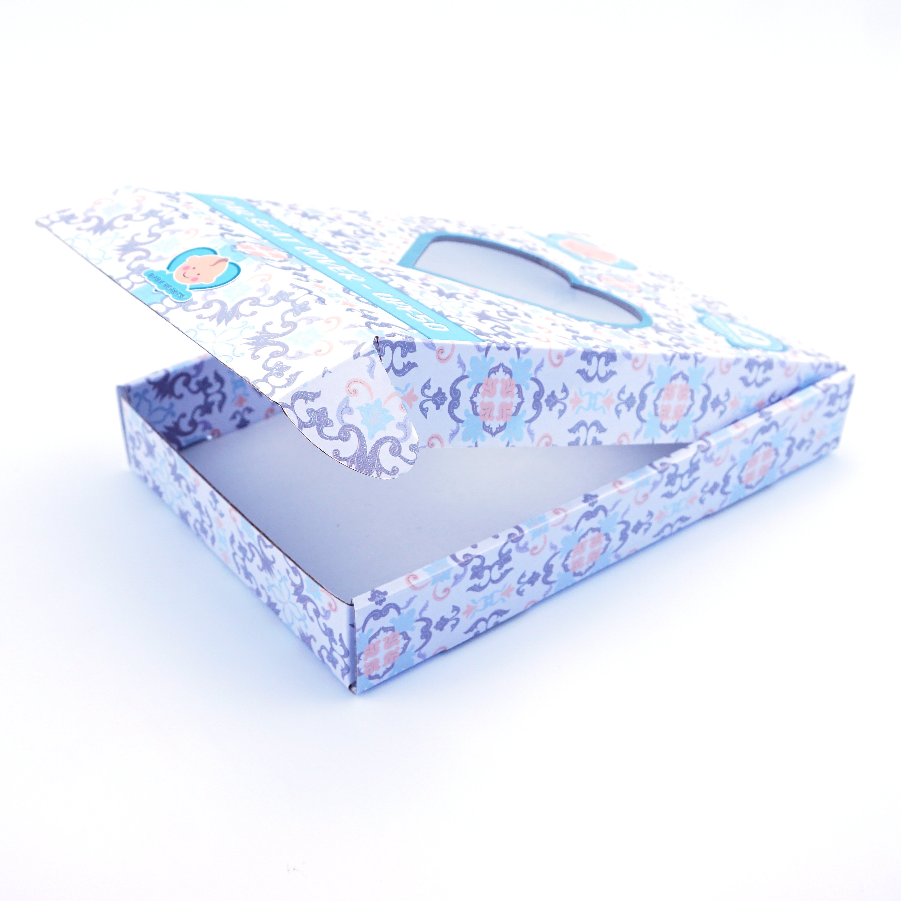 Wholesale Pink Blue Apparel Paper Box High Quality T-shirt Leggings Underwear Packaging boxes