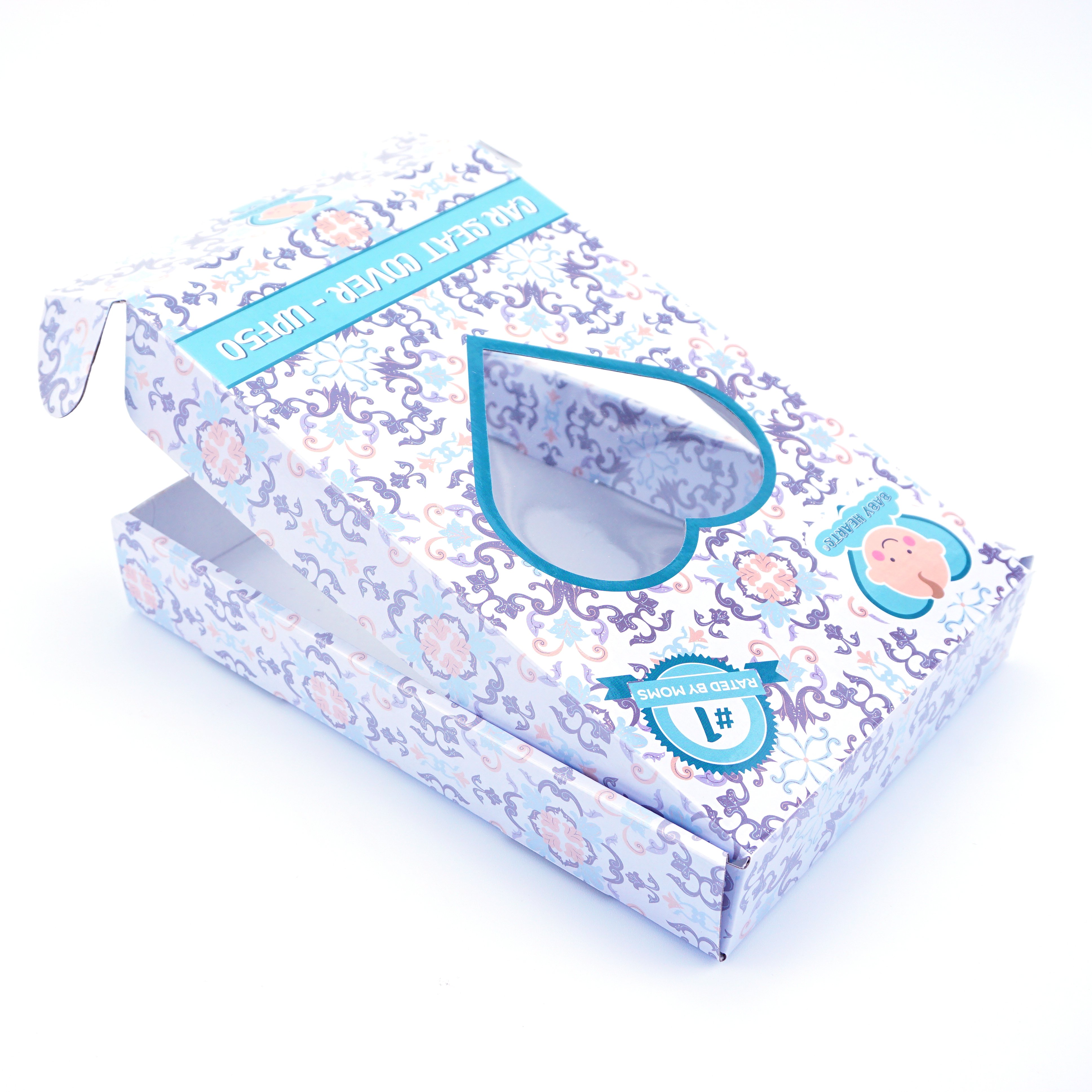 Wholesale Pink Blue Apparel Paper Box High Quality T-shirt Leggings Underwear Packaging boxes