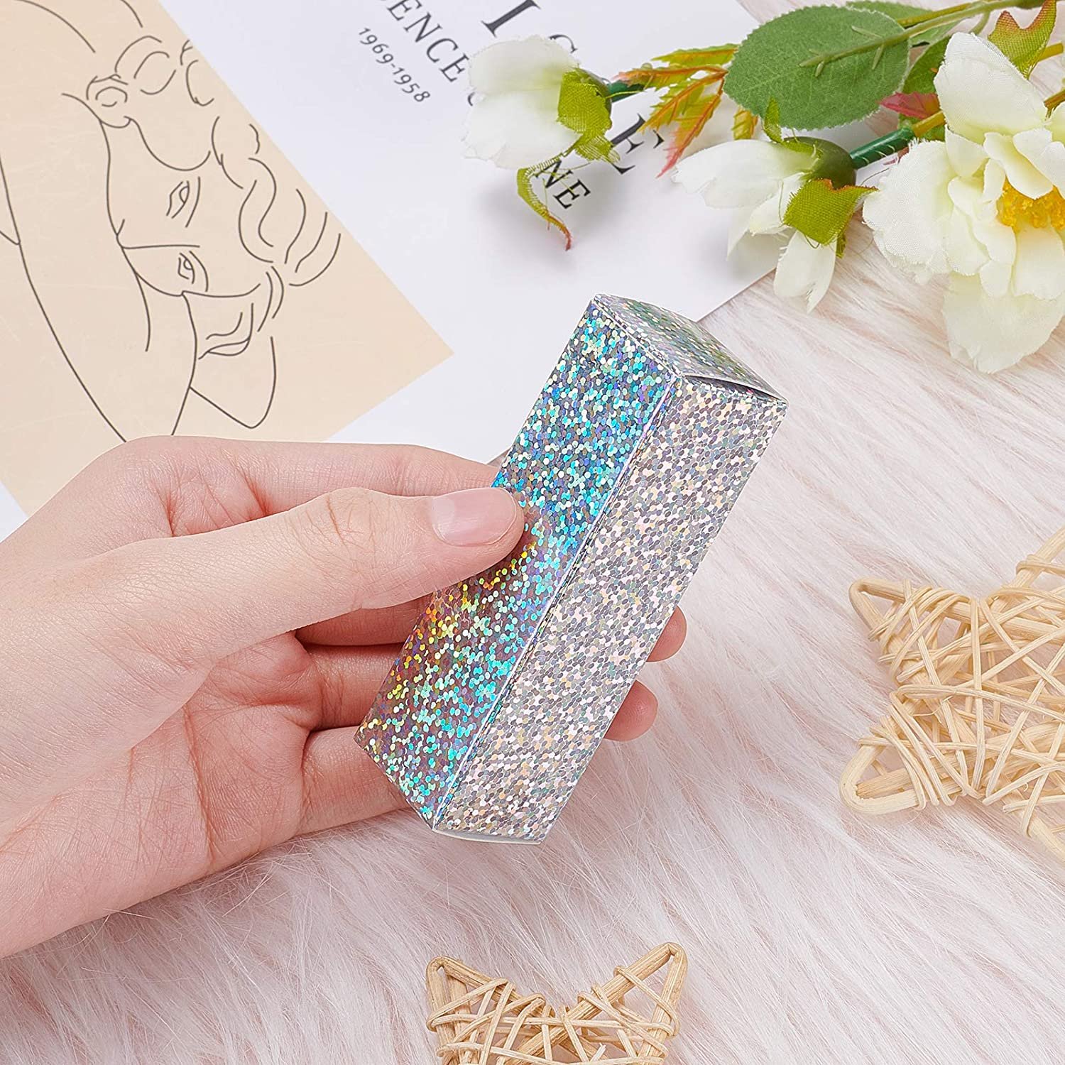 Custom Printed DIY Lip Gloss Eyeliner Paper Small Gifts Shiny Lipstick Perfume Essential Oil Bottle Packaging Box