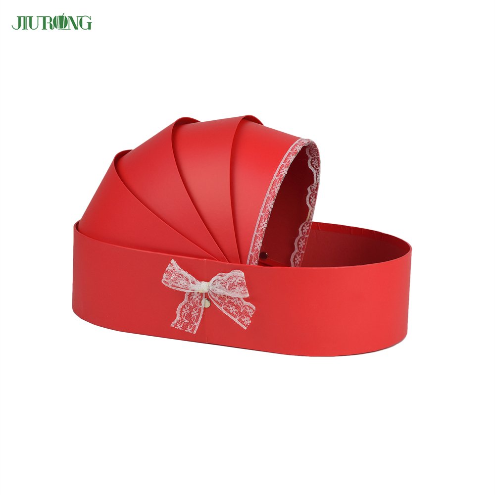 Luxury Valentine Day Baby Cradle Paper Packaging Butterfly Knot Lace Flower Gift Box