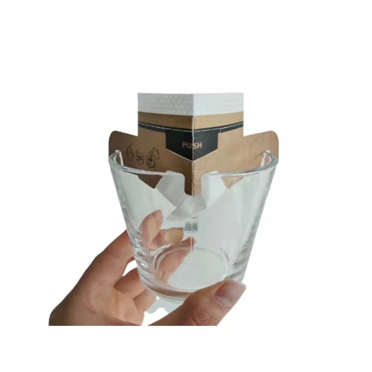 New design portable coffee filter paper bag rectangle non-woven filter hanging ear coffee drip bag coffee filter bag