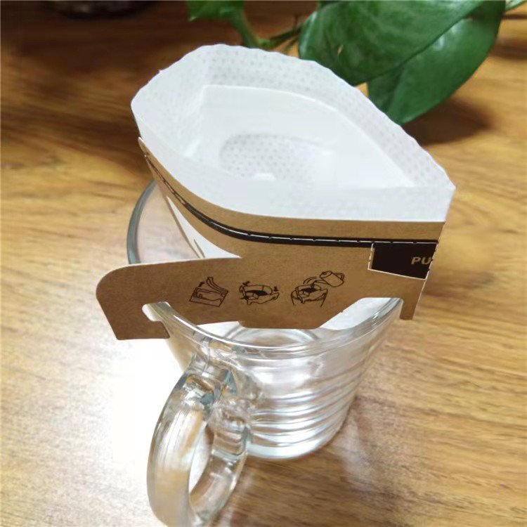 New design portable coffee filter paper bag rectangle non-woven filter hanging ear coffee drip bag coffee filter bag