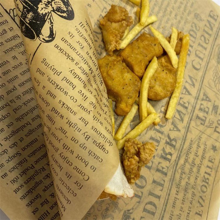 Brand Logo Parchment Baking Grease proof Paper Custom Printed Greaseproof Food Wrapping Paper For Deli Food Bread Packaging
