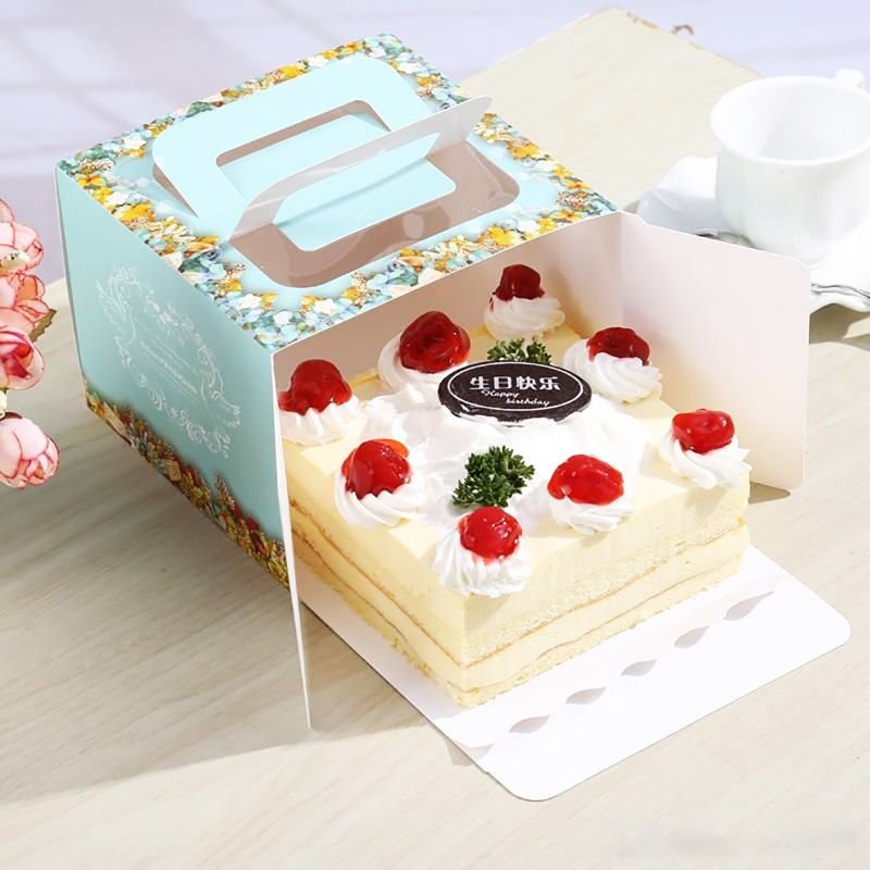 Customizable Exquisite Foldable Dessert Mousse Cake Brownies Cake Boxes Packaging