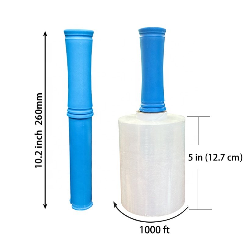 1.5 inch Mini Stretch Wrap Roll Plastic Handle Suitable for 38 mm Paper Core