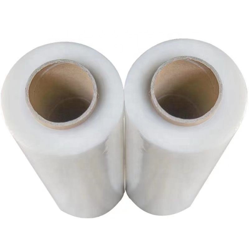 Chinese Factory Industrial 4 Roll / Carton Logo Printing Plastic Paper Material Cling Wrap Film Moisture-Proof 50m Stretch Wrap