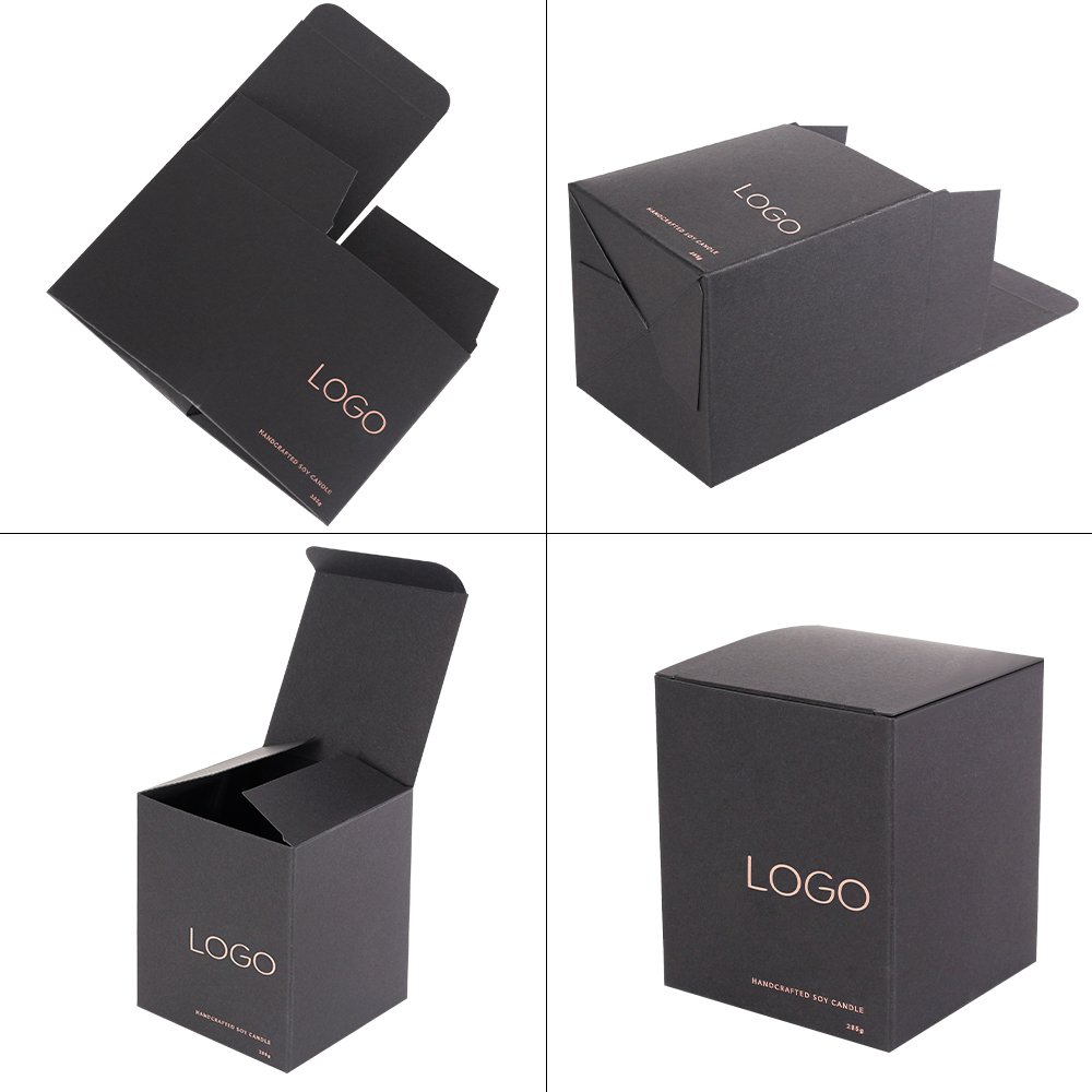 Glossy Lamination Logo Custom Craft Gift Recyclable Cardboard Paper Candle Box Packaging