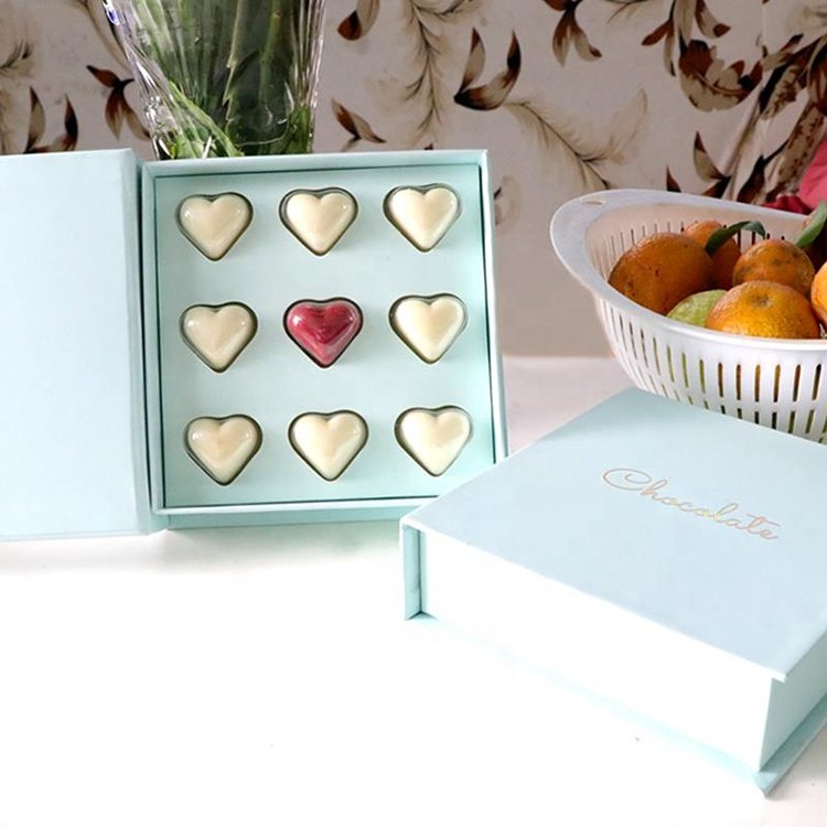 Food Packaging Truffles Gift Window Chocolate Box With Paper Divider