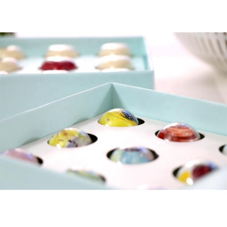 Food Packaging Truffles Gift Window Chocolate Box With Paper Divider