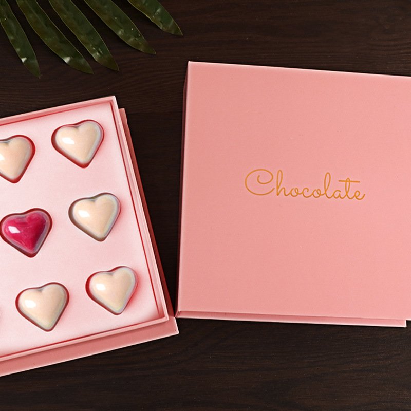 Food Packaging Truffles Gift Window Chocolate Box With Paper Divider