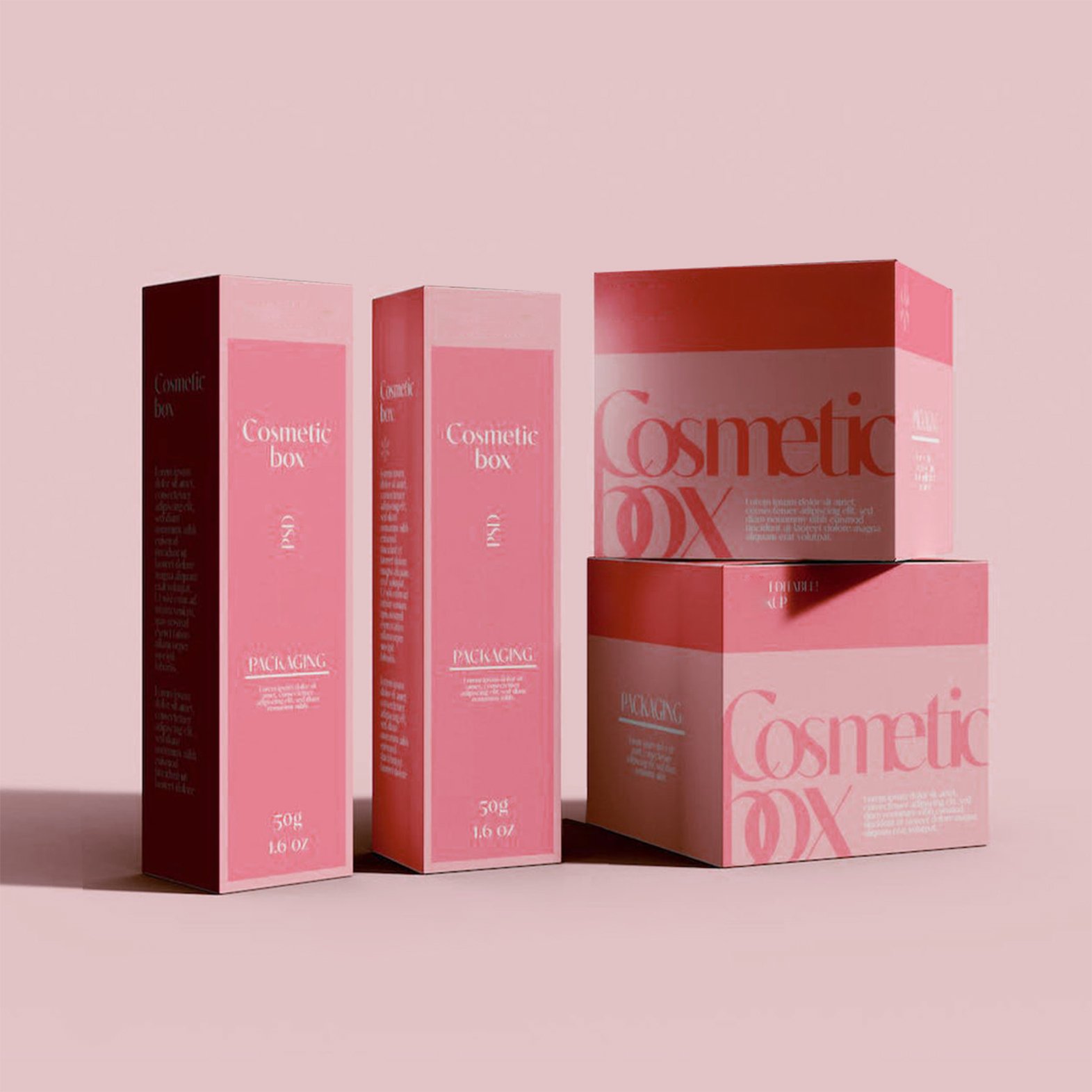 Coated paper packaging box skin care beauty products pack cosmetic serum perfume small box packaging custom