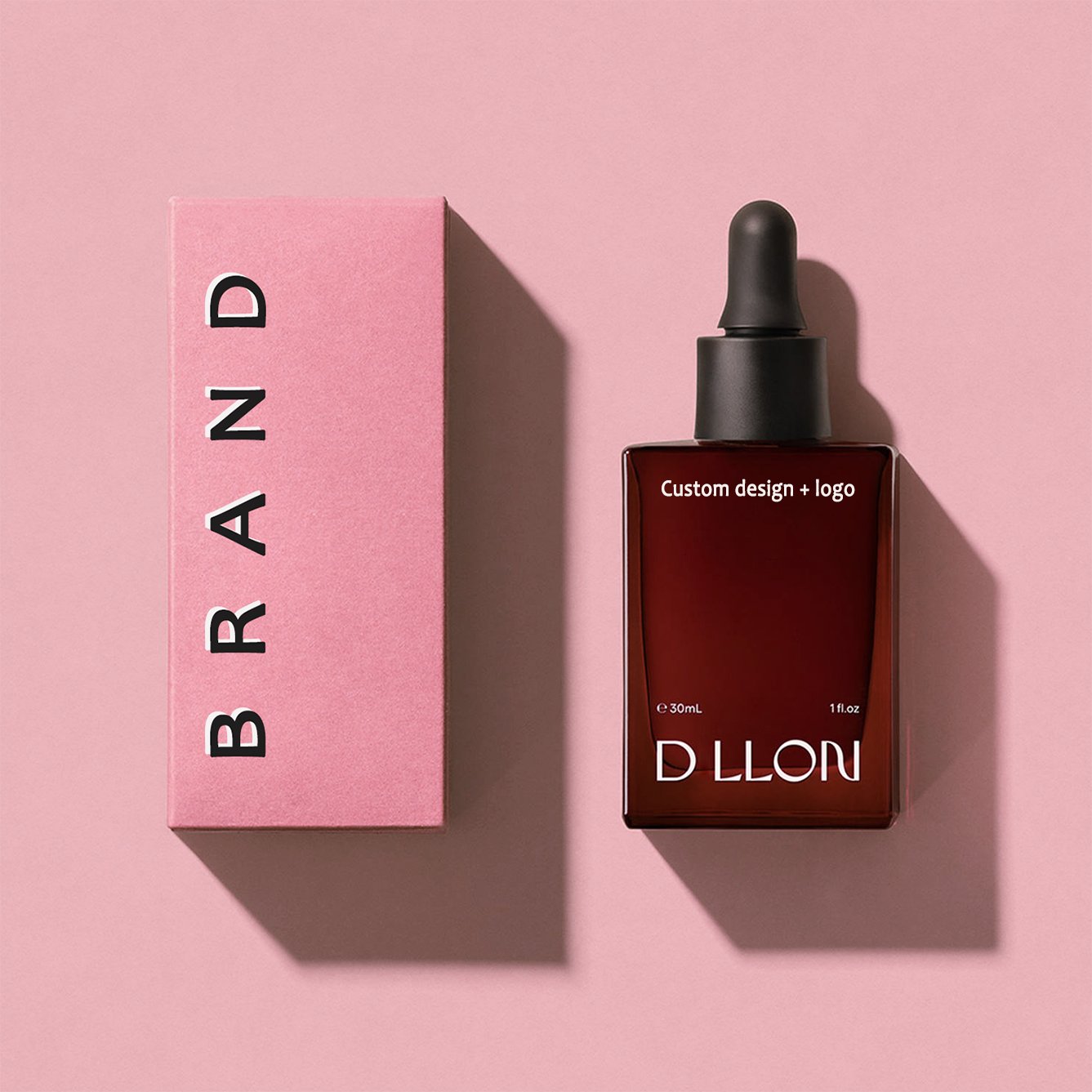 Coated paper packaging box skin care beauty products pack cosmetic serum perfume small box packaging custom