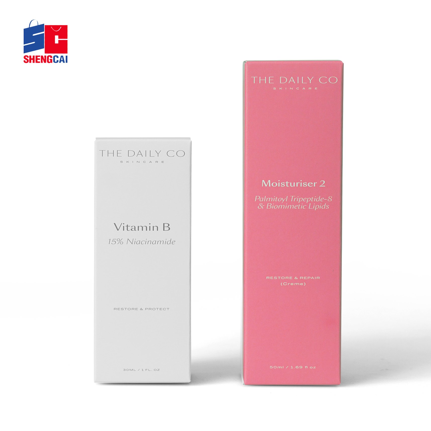 Coated paper packaging box skin care beauty products pack cosmetic serum perfume small box packaging custom