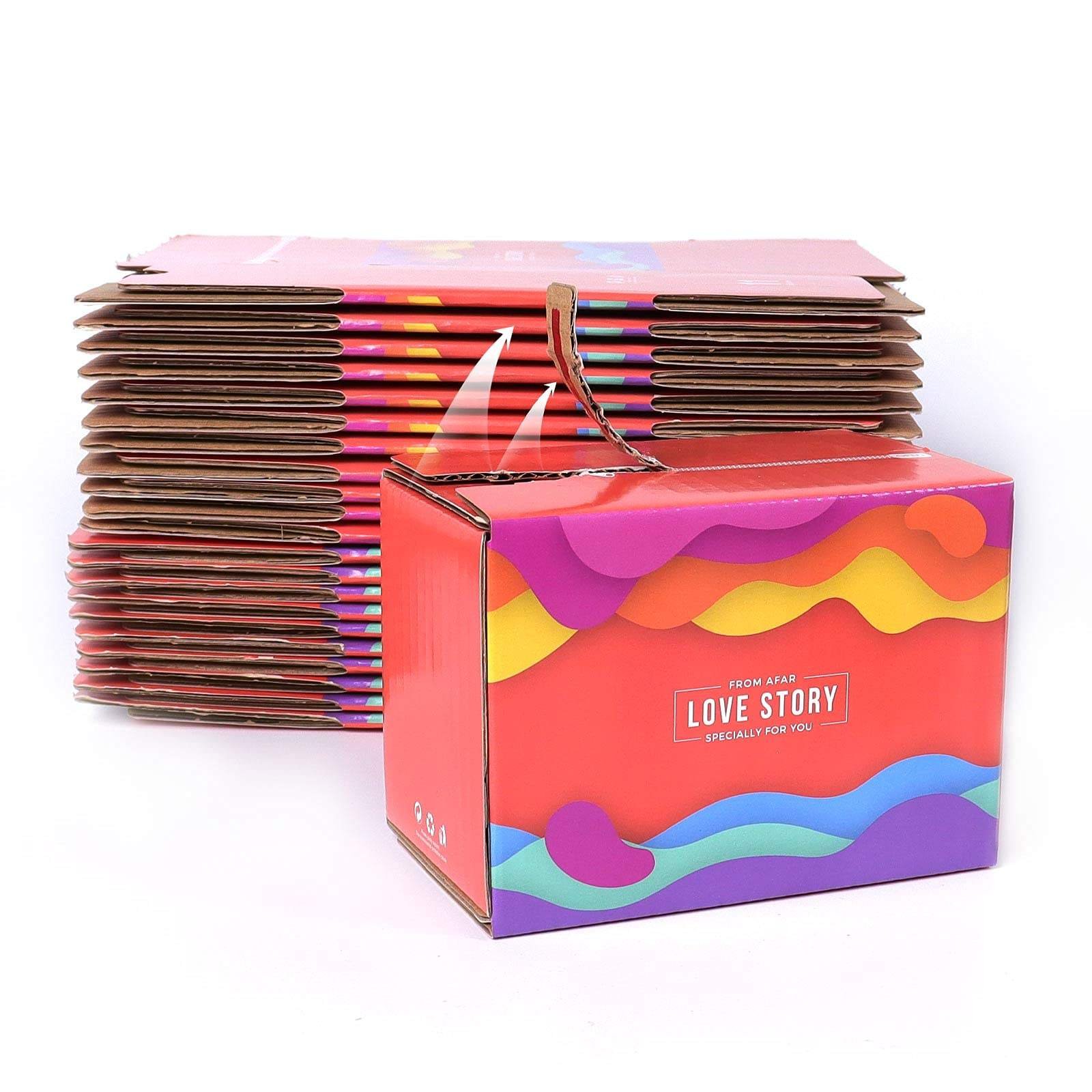 Corrugated Paper Boxes Recycled Cardboard Zipper Tear Packaging Shipping Box custom closing self stick zipper mailer box