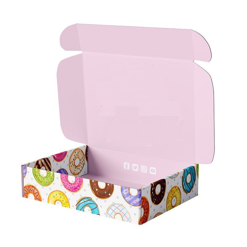 Cheap Wholesale Custom Mailer Box black Custom mailer box Bakery Packaging Doughnut Package