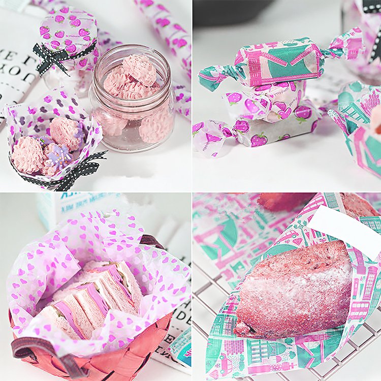 Hamburger Packaging Grease Proof Paper Sandwich Wrapping Deli Paper Shawarma Food Grade Wax Paper