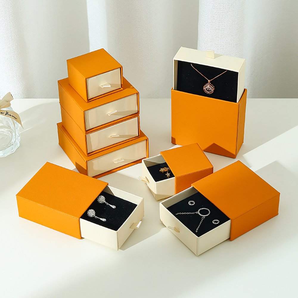 Drawer Jewelry Box Jewellery Packing Box Ring Pendant Necklace Bracelet Storage Carton Custom Jewelry Packaging