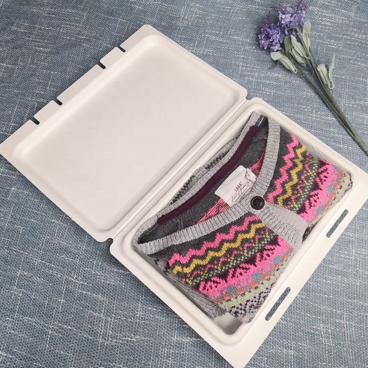 Custom Biodegradable Mold Pulp Luxury Baby Toy Products Gift Clothes Packaging Box Paper Suitcase