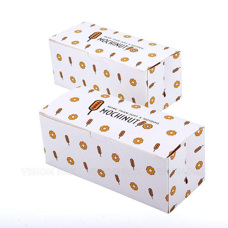 VISIONPAK Mochi Donut MOCHINUT Corn Dog Boxes Korean Hot Dog Box Packaging