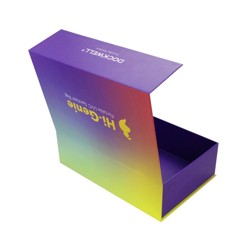 Bespoke Rigid Colorful Purple Gift Box With Magnetic Lid/ Envelope Paper Card