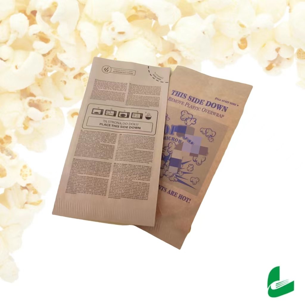 Biodegradable Wax Material Paper French Fries Sandwich Burger Fast Food Paper Packaging Microwave Popcorn Bag