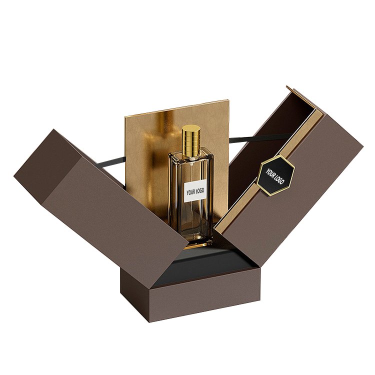 TOP High-end double-door perfume box type perfume bottle box can be customized size and logo color High-end paper gift box