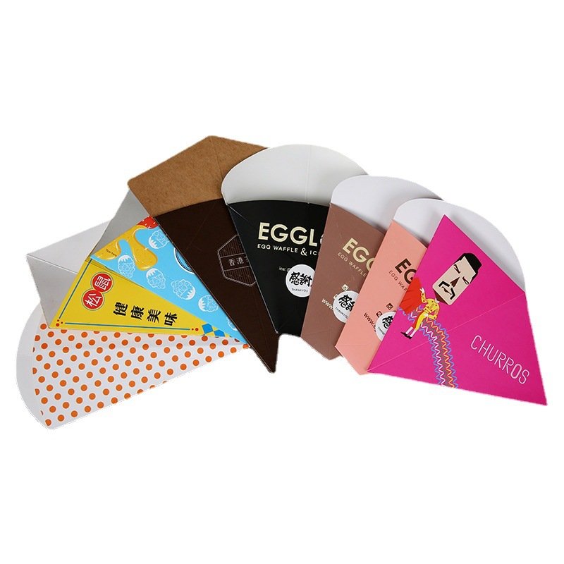 Churos Box Holder Churros Fairy Bread Paper Cone Crepes Epackaging Sharwarma Packaging Fried Spain Baked Churros Box