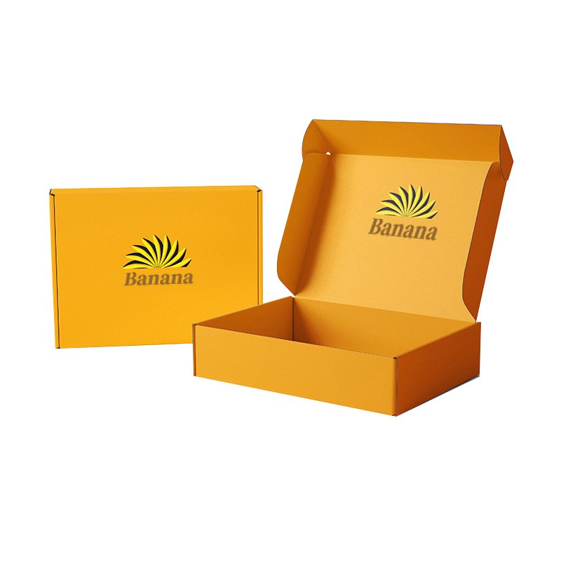 Low MOQ custom Logo Mailer Paper Packing Boxes Wholesale Kraft 3 layers Corrugated Clothing shoes Collapsible Shipping BOX