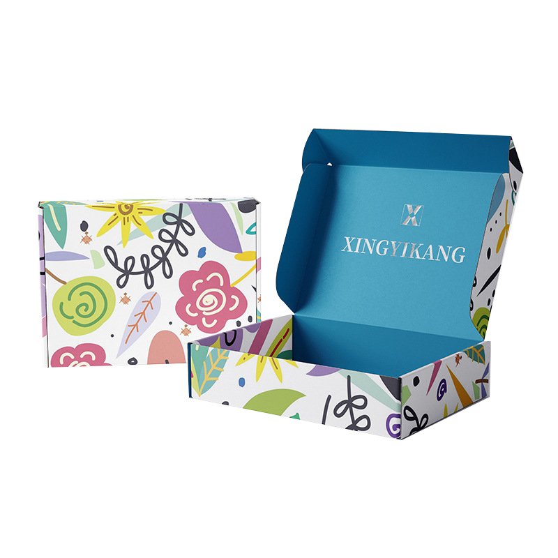 Low MOQ custom Logo Mailer Paper Packing Boxes Wholesale Kraft 3 layers Corrugated Clothing shoes Collapsible Shipping BOX