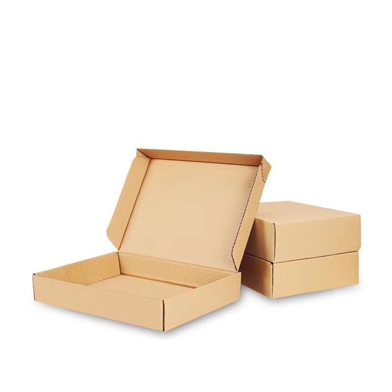 Low MOQ custom Logo Mailer Paper Packing Boxes Wholesale Kraft 3 layers Corrugated Clothing shoes Collapsible Shipping BOX