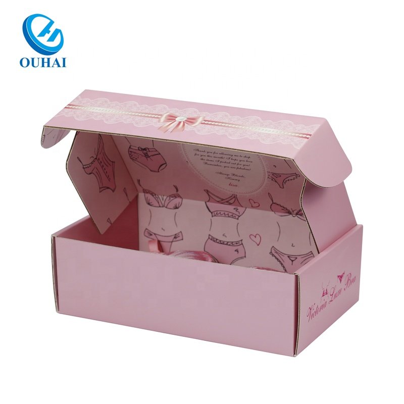 Wholesale custom printing of unique corrugated shipping boxes custom logo underwear cardboard mail box packaging boxes